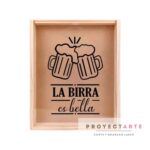 Corchera o portachapitas de madera - Image 2