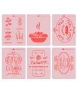 Pack Stencils Decorativos Alimentos