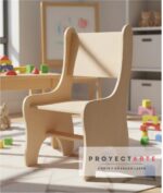 Silla Madera Infantil Proyectarte, Asiento Resistente, Niños