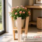 Soporte para maceta con lateral cerrado grande
