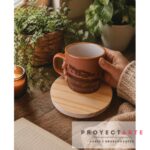 Platito para taza en madera de pino