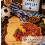 Tabla con forma de Uruguay para quesos y fiambres
