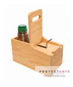 Matera con tapa para mate en madera de pino - Image 2