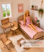 Juego dormitorio BARBIE Casa Modelo Amiga