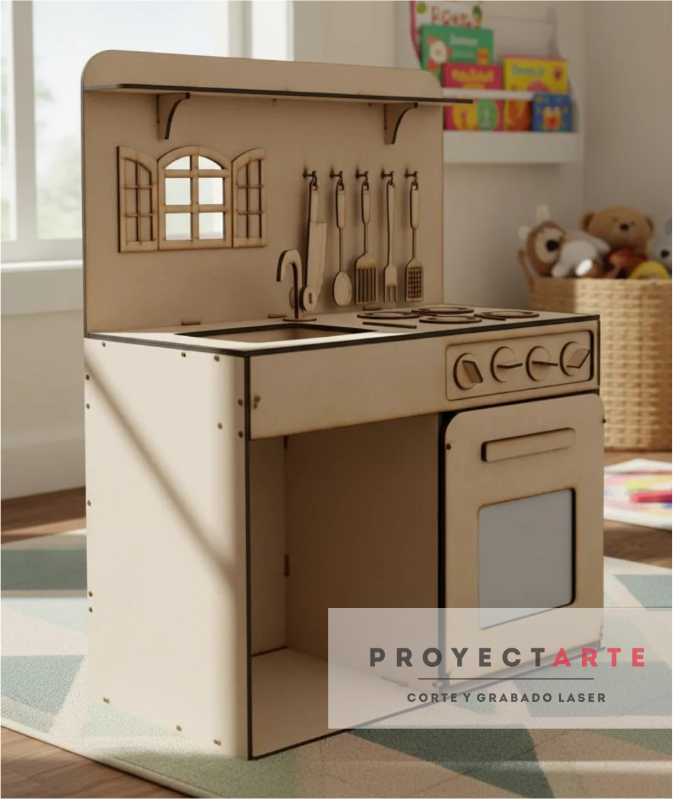 cd551 Cocina Juguete Infantil De Madera Proyectarte, Niños, Niñas - Image 1
