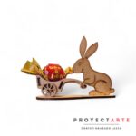 Conejo de pascua con carrito