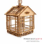 Jaula de pájaros romántica 3D
