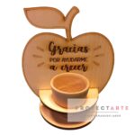Manzana porta maceta con mensaje