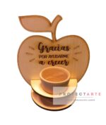 Manzana porta maceta con mensaje