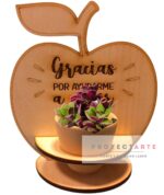 Manzana porta maceta con mensaje - Image 2