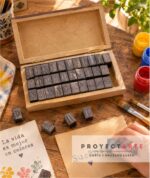 Set mini sellos maquina de escribir minúscula e
