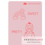 Stencil Princesa arcoiris baby