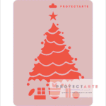 Stencil Abeto con regalos