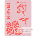 Stencil rosas de invierno
