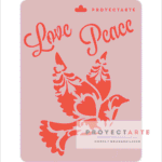 Stencil Love Peace