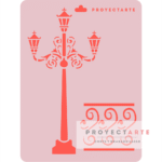 Stencil farol y arabescos