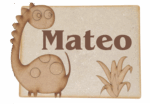 Cartel con animalito y nombre