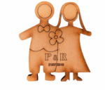 Pareja con iniciales y fecha - Image 2
