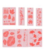 Pack Stencils Decorativos Flores Y Hojas