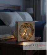 Lámpara led La Bella y la Bestia 3D
