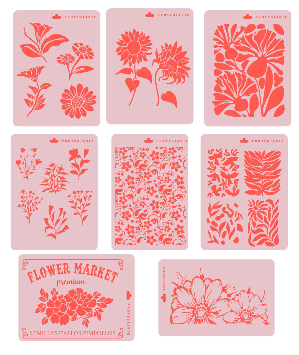 premium Pack Stencils Decorativos Flores Premium - Image 1